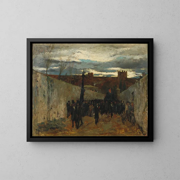 Enterrement de Fortuny - Ramon Tusquets — quadro incorniciato alla parete