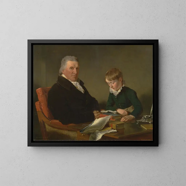 di Francis Noel Clarke Mundy e suo nipote William Mundy - Ramsay Richard Reinagle — quadro incorniciato alla parete