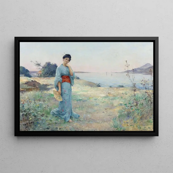 Le kimono bleu - Raphaël Collin — quadro incorniciato alla parete