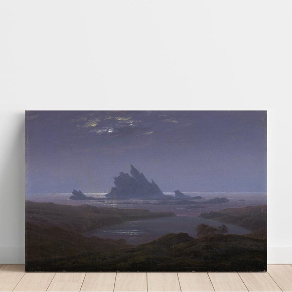 Riproduzione del dipinto Récif rocheux sur la plage - Caspar David Friedrich