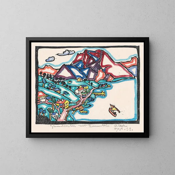 Lago di Gmunden con il Traunstein - Reijer Stolk — quadro incorniciato alla parete