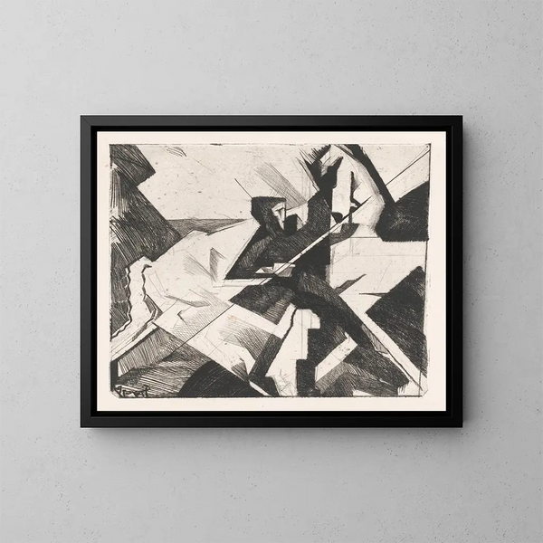 Uomo e cavallo - Reijer Stolk — quadro incorniciato alla parete