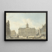 Amsterdam la piazza del Dam con il municipio e la Waag - Reinier Vinkeles — quadro incorniciato alla parete