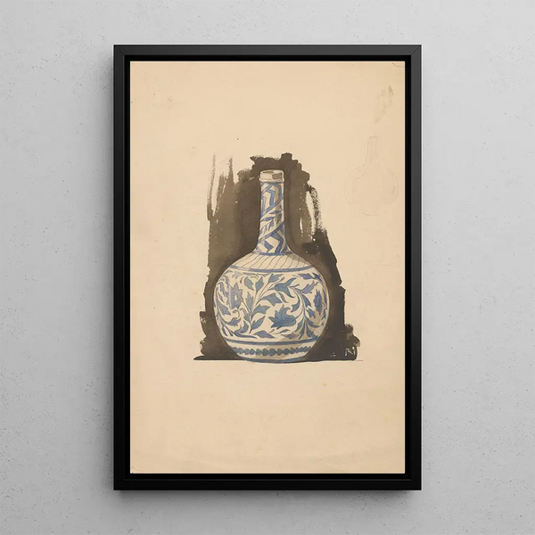 Vase con motivo floreale - Reinier Willem Petrus de Vries — quadro incorniciato alla parete