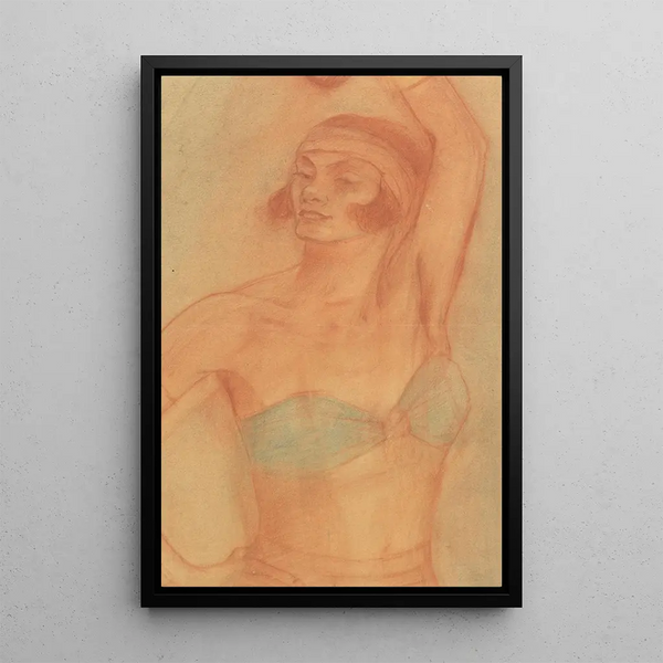 Donna con fascia e braccio alzato - Reinier Willem Petrus de Vries — quadro incorniciato alla parete