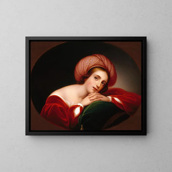 Ritratto idealizzato - Rembrandt Peale — quadro incorniciato alla parete