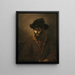 Un uomo barbuto con un cappello - Rembrandt van Rijn — quadro incorniciato alla parete