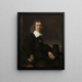 Un giovane uomo seduto a un tavolo, forse Govaert Flinck - Rembrandt van Rijn — quadro incorniciato alla parete