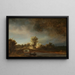 Paesaggio con un ponte di pietra - Rembrandt van Rijn — quadro incorniciato alla parete