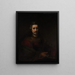 L'uomo con la lente d'ingrandimento - Rembrandt van Rijn — quadro incorniciato alla parete