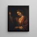 Ritratto di Hendrickje Stoffels - Rembrandt van Rijn — quadro incorniciato alla parete