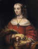 Ritratto di una dama con un cane da tasca - Rembrandt van Rijn — vista dell’opera
