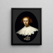 Ritratto di una giovane donna - Rembrandt van Rijn — quadro incorniciato alla parete
