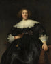 Ritratto di una giovane donna con ventaglio - Rembrandt van Rijn — vista dell’opera