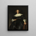 Ritratto di una giovane donna con ventaglio - Rembrandt van Rijn — quadro incorniciato alla parete