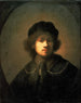Ritratto dell'artista da giovane - Rembrandt van Rijn — vista dell’opera