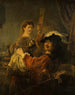 Rembrandt e Saskia nella scena del figliol prodigo - Rembrandt van Rijn — vista dell’opera