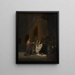 Cantico di lode di Simeone - Rembrandt van Rijn — quadro incorniciato alla parete