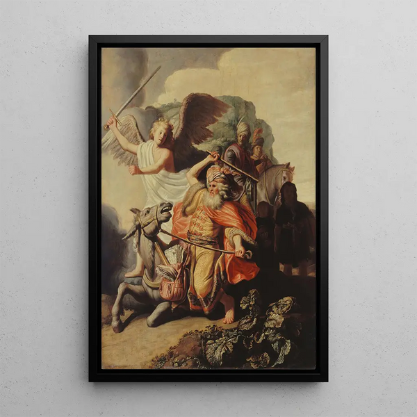 L'âne del profeta Balaam - Rembrandt van Rijn — quadro incorniciato alla parete