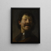 L'uomo che ride - Rembrandt van Rijn — quadro incorniciato alla parete