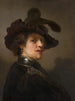 Tronie di un uomo con berretto piumato - Rembrandt van Rijn — vista dell’opera