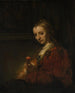 Donna con una rosa - Rembrandt van Rijn — vista dell’opera