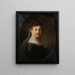 Giovane donna in costume fantastico - Rembrandt van Rijn — quadro incorniciato alla parete