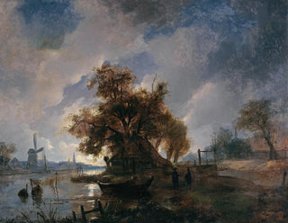 Paesaggio fluviale olandese - Remigius Adrianus van Haanen — vista dell’opera