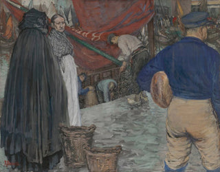 Arrivée des barges à moules - René Bosiers — vista dell’opera