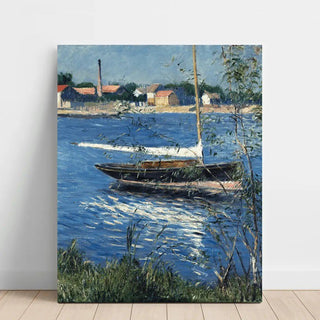 Reproduction Bateau au mouillage sur la Seine à Argenteuil - Gustave Caillebotte