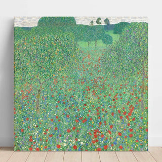 Reproduction Champ de coquelicots - Gustav Klimt