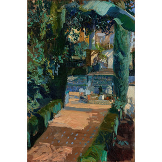 Reproduction Cour des danses, Alcázar, Séville - Joaquín Sorolla