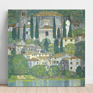 Reproduction Église à Cassone Paysage avec cyprès - Gustav Klimt