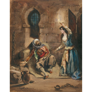 Reproduction Épisode du Corsaire de Lord Byron - Eugène Delacroix