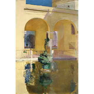 Reproduction Estanque de Charles V, Alcázar, Seville - Joaquín Sorolla