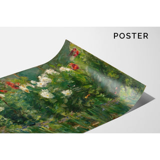 Reproduction Fleurs rouges et blanches orientées au sud-est - Max Liebermann