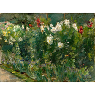 Reproduction Fleurs rouges et blanches orientées au sud-est - Max Liebermann