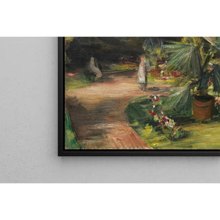 Reproduction Jardin avec palmier et deux figures féminines - Max Liebermann