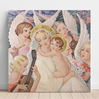 Reproduction La Madone à l'Enfant, entourée d'anges musiciens - Gerda Wegener