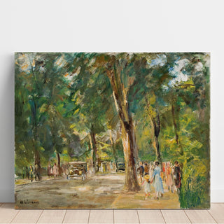 Reproduction La grande rue du lac à Wannsee avec des promeneurs - Max Liebermann