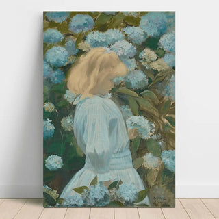 Reproduction La petite fille aux hortensias - Jacques-Émile Blanche