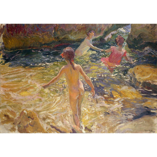 Reproduction Le bain, Jávea - Joaquín Sorolla