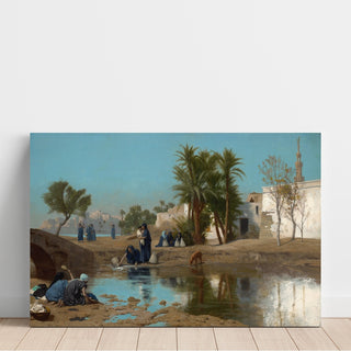 Reproduction Les femmes fellahs qui puisent de l'eau - Jean-Léon Gérôme