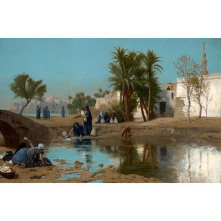 Reproduction Les femmes fellahs qui puisent de l'eau - Jean-Léon Gérôme