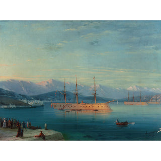 Reproduction Les navires français quittent la mer Noire - Ivan Konstantinovich Aivazovsky