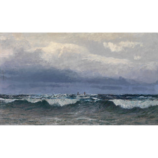 Reproduction Meeresbrandung mit Segelschiffen - Alfred Zoff