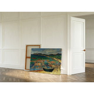 Reproduction Merelaht paatidega - Konrad Mägi