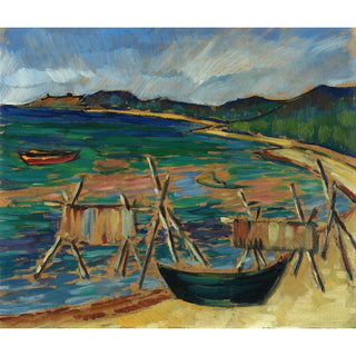 Reproduction Merelaht paatidega - Konrad Mägi