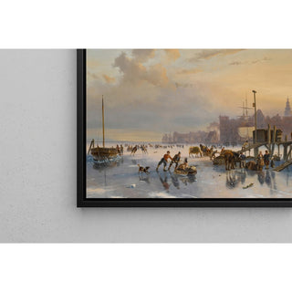 Reproduction Patineurs sur l'IJ, Amsterdam - Nicolaas Johannes Roosenboom