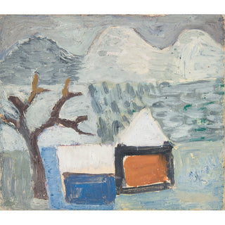Reproduction Paysage d'hiver avec maisons - Sasza Blonder